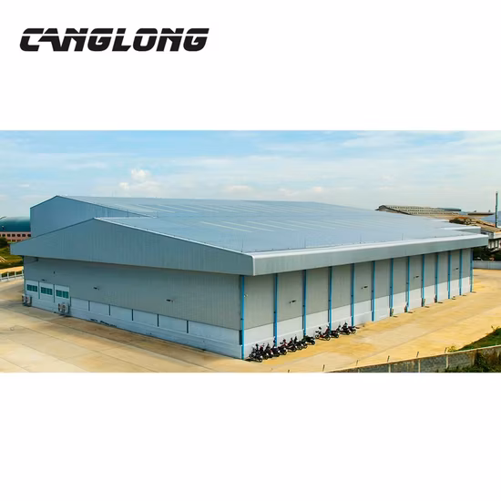 Hangar de stockage d'entrepôt ondulé en acier métallique galvanisé de Chine