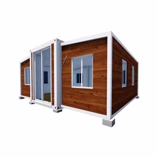 Maison préfabriquée de 20 pieds/40 pieds avec maison de conteneur extensible de luxe préfabriquée en acier de style chinois moderne avec chambres à coucher