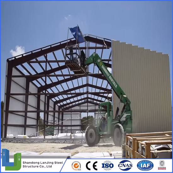 Construction de bâtiments de structure métallique à prix raisonnable de grande hauteur avec panneaux sandwich